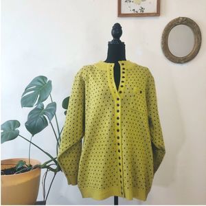 Vintage Venezia Original Sportswear 1980s chartreuse knitted cardigan